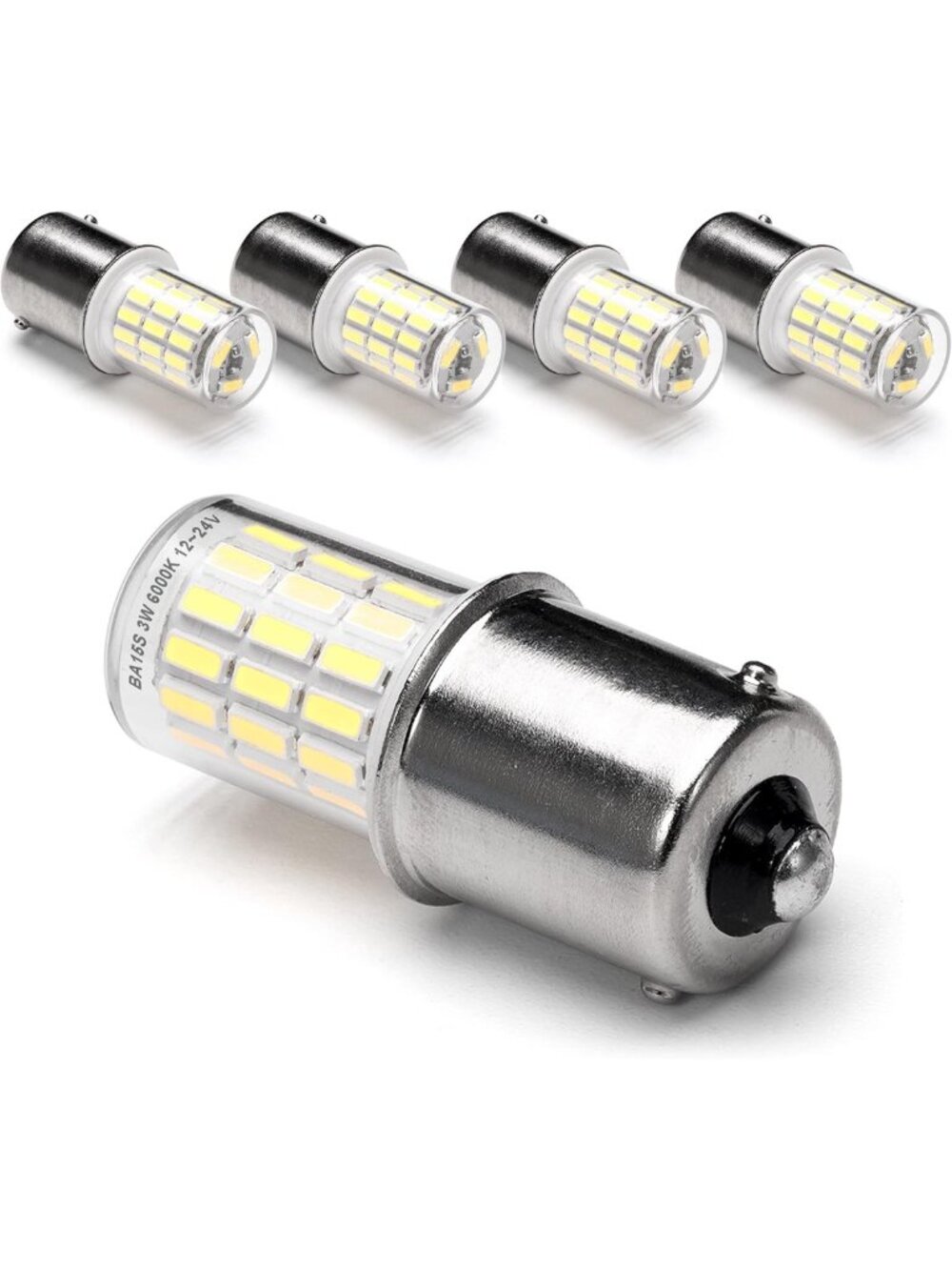 12V BA15S LED Bulbs 6000K Daylight White - Low Voltage Lighting for RV, Marine